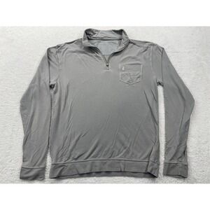 Johnnie-O‎ Pullover Men's Size Small Quarter-Zip Gray Sweatshirt Sweater Cotton